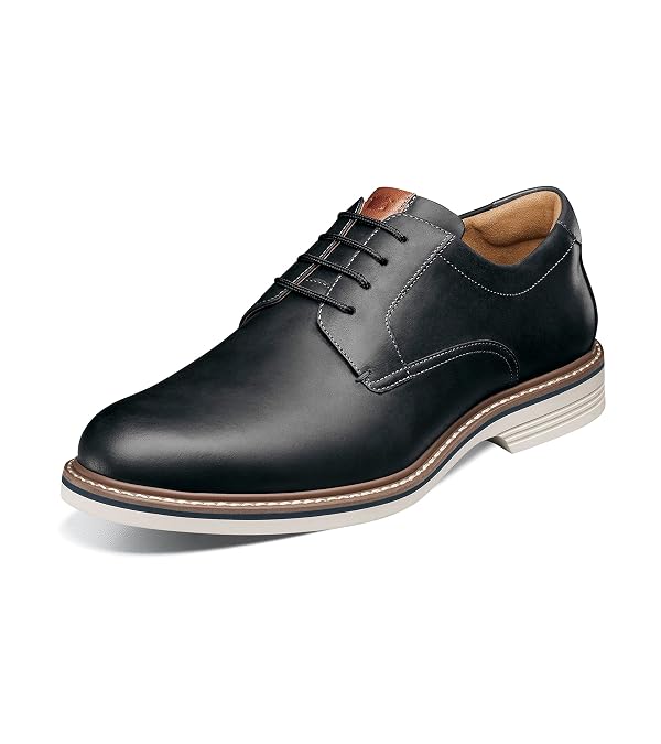 Florsheim Men's Neufeld Plain Toe Oxford, Black Crazy Horse, 14 Medium by Florsheim - Used condition - US$39.99