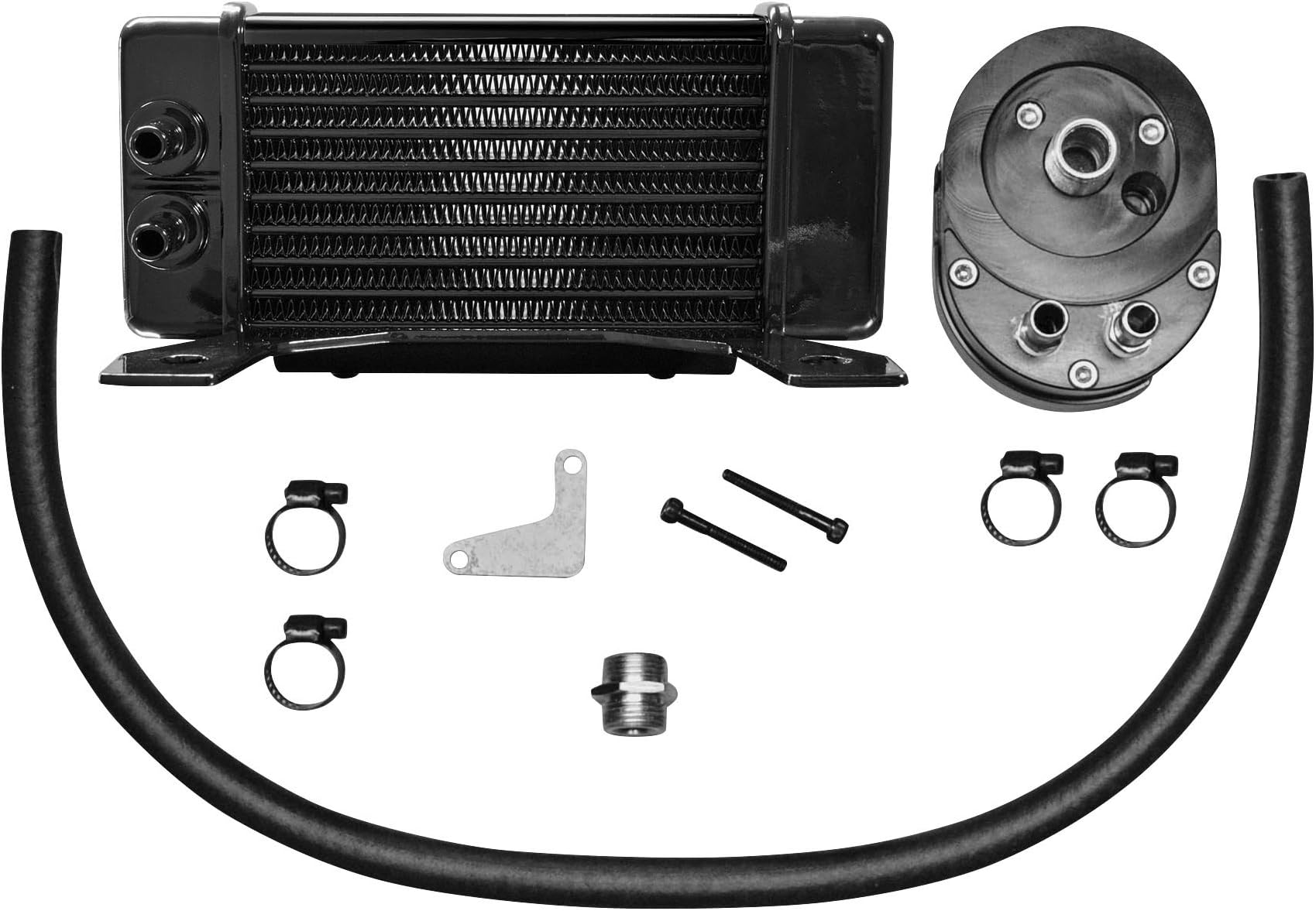 Jagg 750-2300 Horizontal 10 Row Oil Cooler - Low Mount - Black