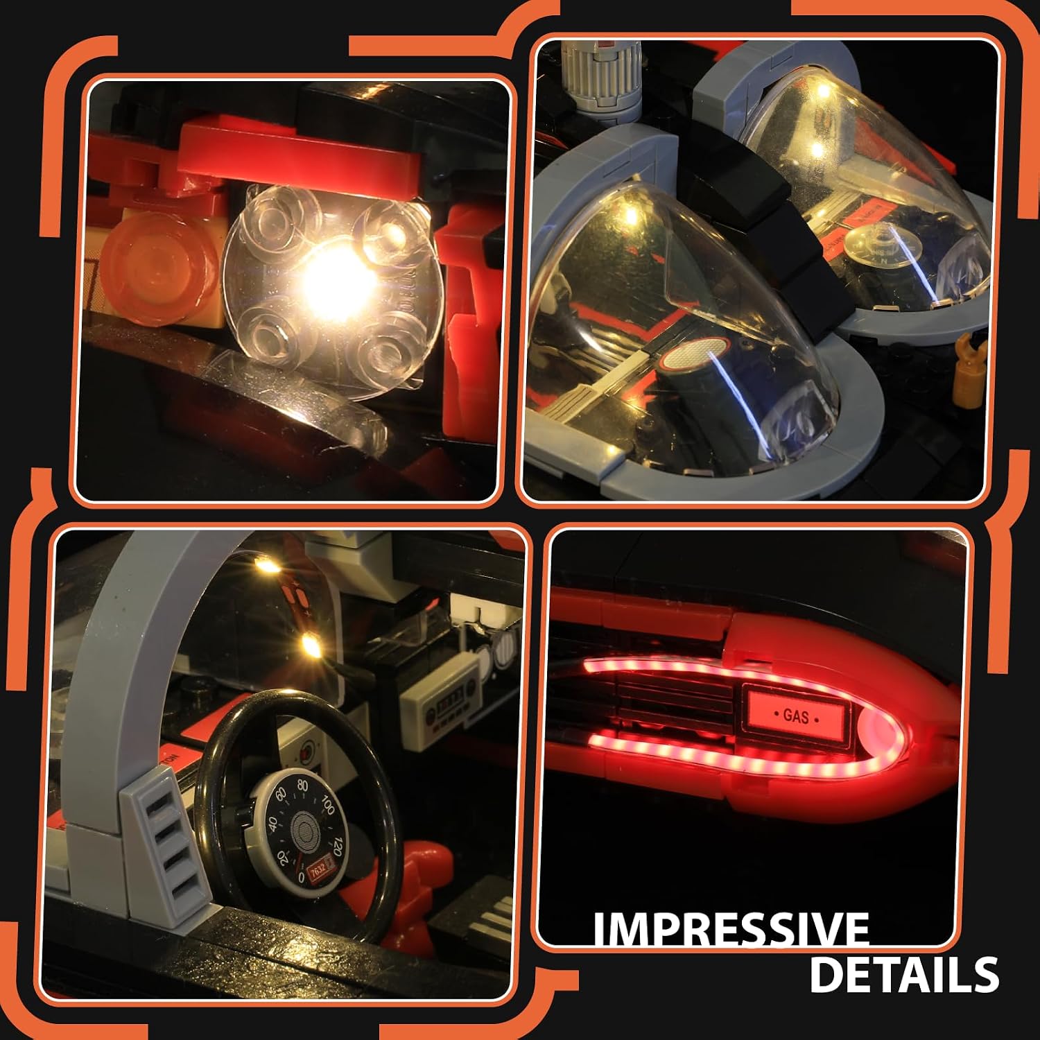 Light for Lego 76328 Batman: The Classic TV Series Batmobile, Innovative Led Lighting Compatible with Lego 76328(No Model Included) image 4