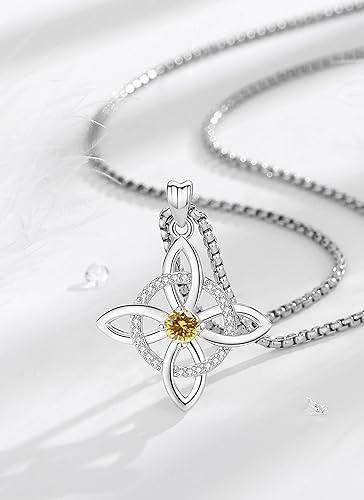 Miniatura 3 de CELESTIA Witches Knot Necklaces-925 Sterling Silver Nudo de Bruja Plata 925 Original Witchy Jewelry Women Amuletos de Proteccion de Brujeria