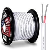 Vista 2 de Cable marino dúplex de calibre 18, cable de cobre estañado para barco, 30 pies, 18 AWG, estándar de EE. UU., OFC, alambre de cobre libre de oxígeno
