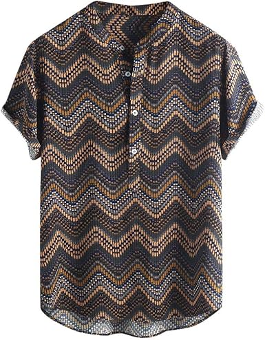 Swyss Mens Ethnic Printed Henley Shirt 