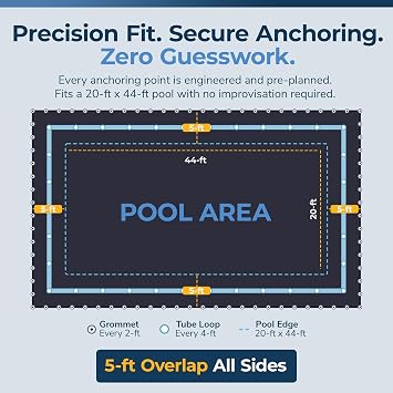 Blue Wave Arctic Armor 20x44-ft Rectangular In-Ground Pool Winter Cover