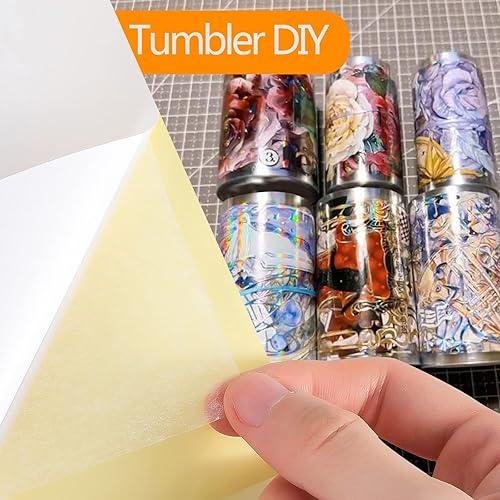 Miniatura 5 de 15 hojas permanentes de doble cara para manualidades, tamaño carta, hojas adhesivas fuertes de 8.5 x 11 pulgadas, 0.004 in de grosor para decoración