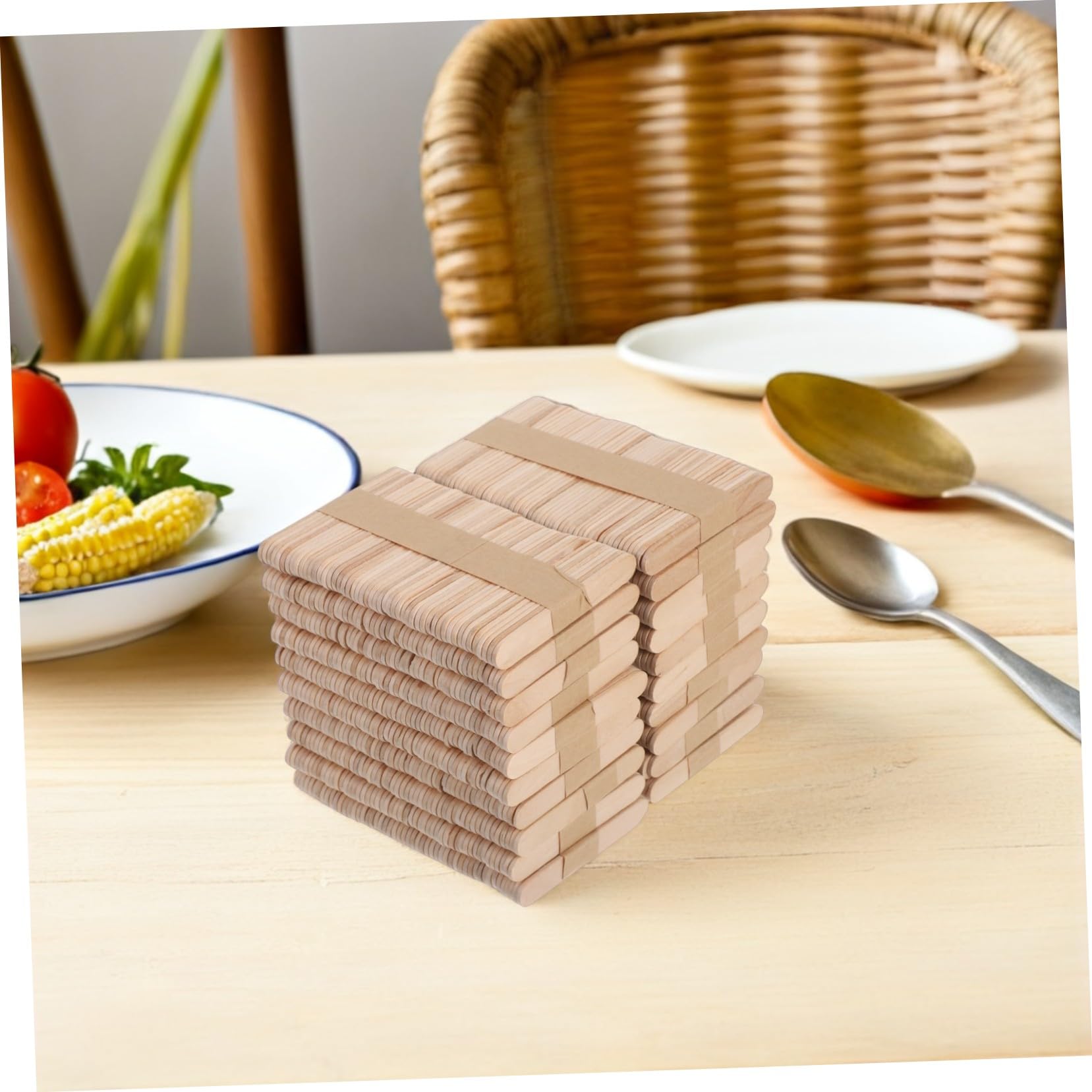 Palitos de Helado Pequeños de Madera para Manualidades 1000 Piezas | Acabado Suave Astillas, Uso Multifunción, Fácil de Decorar, para Estudios y Hogar