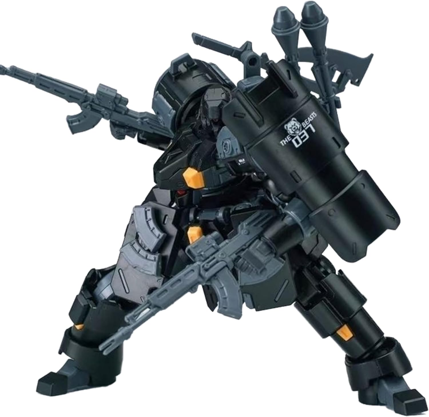 Sheik Mainland 1/144 Action Figures - Zarov M1 Black Type - 4'',Model Kit,Highly Posable Collectible Model Ages 15+