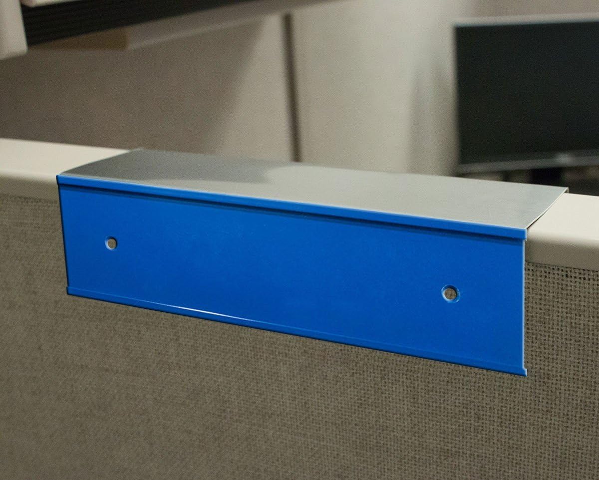 Cubicle Nameplate Holders - Bright Colors - 10 inch x 2 inch (Royal Blue - 2.5 depth)