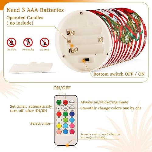 Vista 178 de Velas parpadeantes sin llama, velas LED moradas de mariposa lavanda con temporizador remoto, juego de 2 velas a pilas para San Valentín, boda