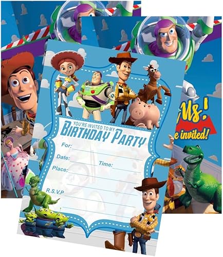 Miniatura 2 de Liphontcta 24 invitaciones de cumpleaños para niños, invitaciones de fiesta para niños, escultura de jardín, decoración al aire libre