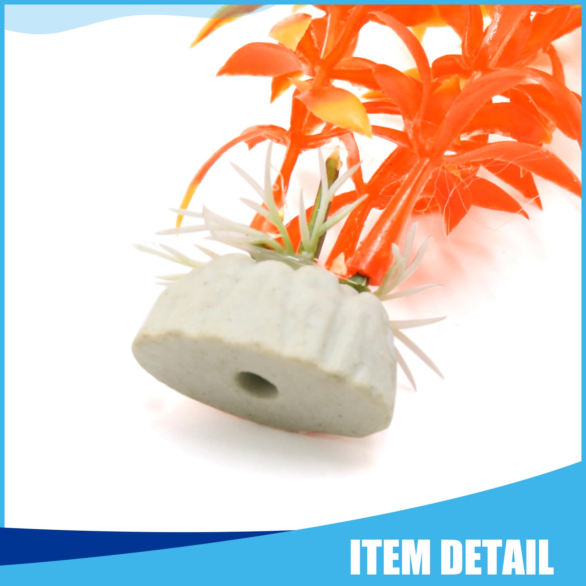CAPASTEC Aquarium Decoration, Plastic Aquarium Plants Grass Plant Decorative Landscape for Aquarium Fish Tank(Orange,6Pcs) - Image 4