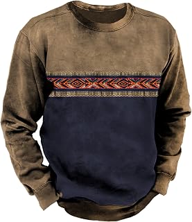 CUTeFiorino Long Sleeve Shirts Men's Winter Autumn Casual O Neck Long Sleeve 3D Printed Sweatshirt Top Blouse