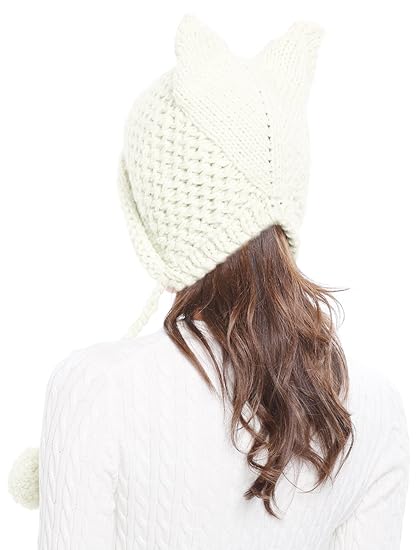 Buy Bellady Winter Cute Cat Ears Knit Hat Ear Flap Crochet Beanie