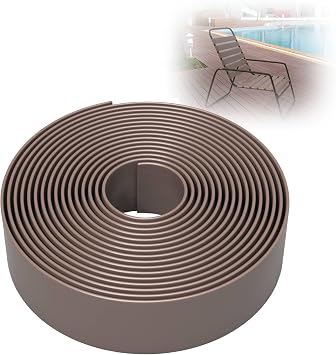 KOMORAX Adobe 2" Wide 20 Length Chair Vinyl Strap Strapping for Patio Lawn Garden Outdoor Furniture Matte Finish Color