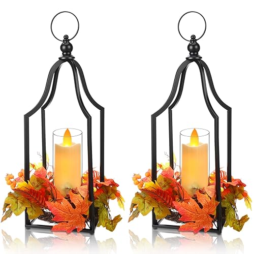 Tuanse 2 Pcs Thanksgiving Decorations for Home Rustic Metal Fall