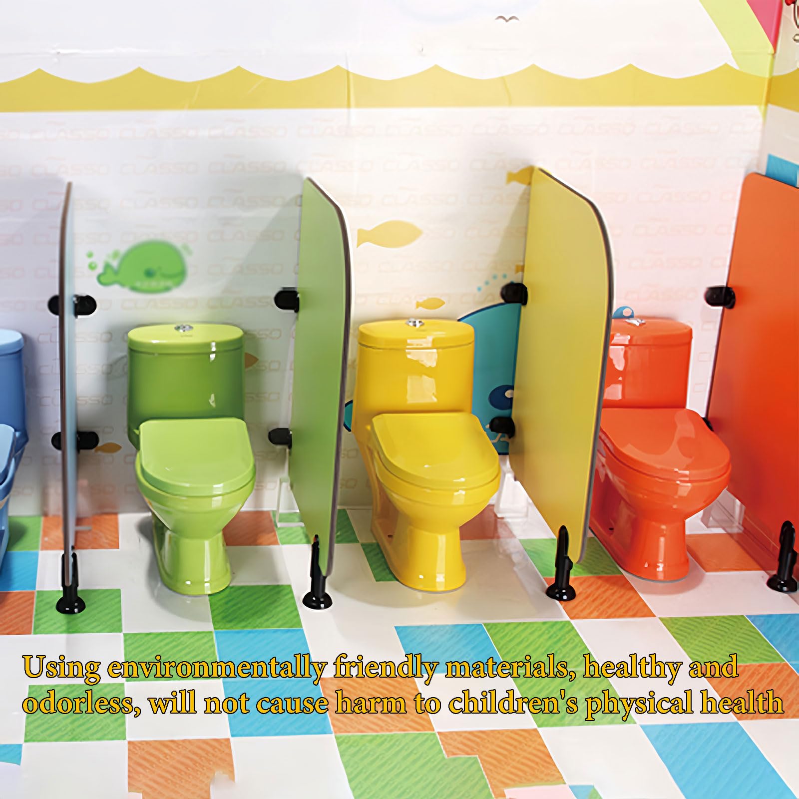 Mampara divisoria para urinario Infantil, Resistente y Duradera, Ideal para familias, escuelas, Jardines de Infancia y Lugares públicos (Verde, 23,6 × 27,5 Pulgadas).