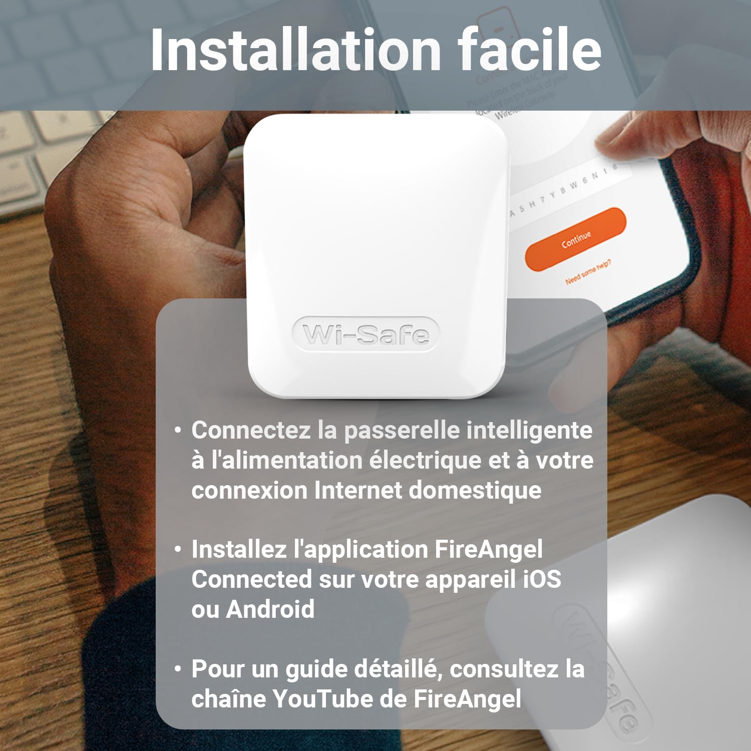 FireAngel - WG2-INT Smart Gateway Hub pour Connecté Interlié, sans Fil, Carbon Monoxide, Chauffage, Détecteurs de Fumée, Alert Via App, Blanc
