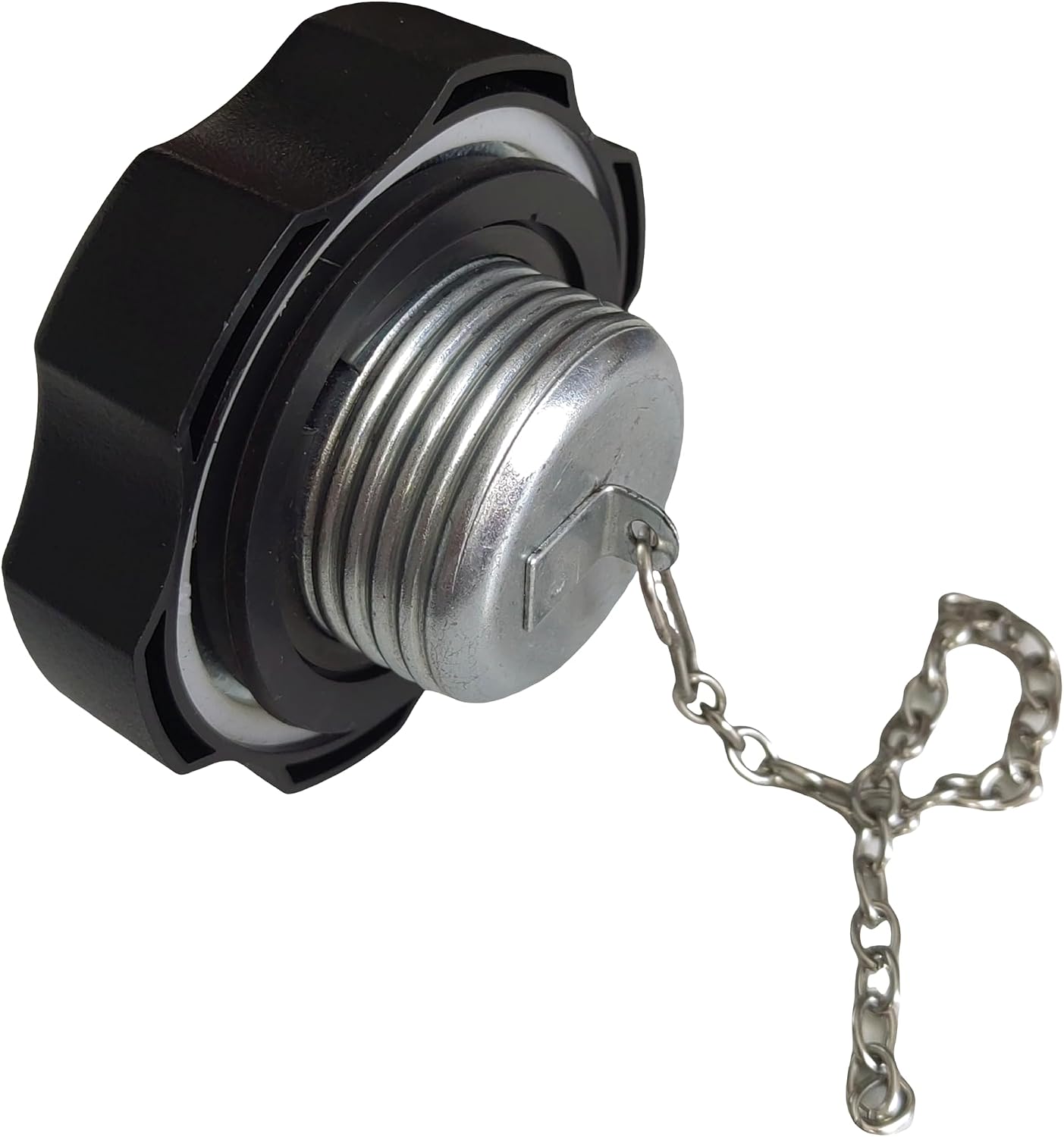 Generic 951-12533 Fuel Cap For Craftsman Troy Bilt MTD Lawn Mower, Black, Stainless Steel