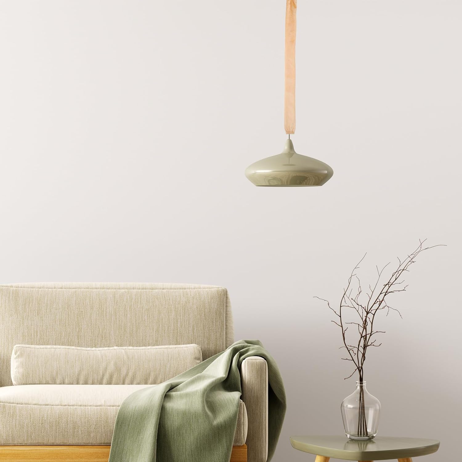 Chandelier Chain Cover with Zipper: 23.2 Inch Lamp Cord Cover Pendant Light Chain Sleeve, Fabric Protector for Indoor Ceiling Fixtures Yellow