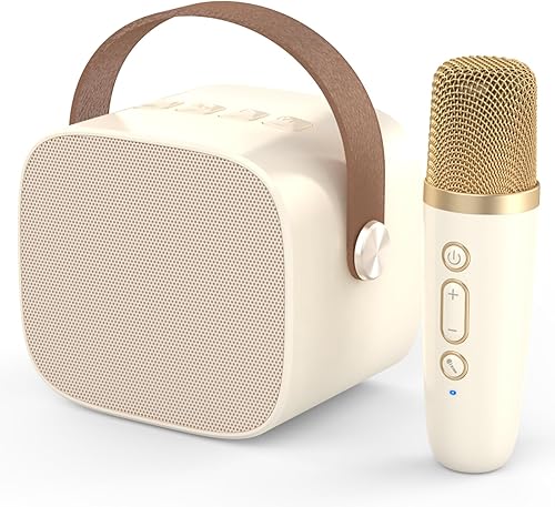 Miniatura 6 de MEGUO Mini máquina de karaoke, juguetes divertidos, regalos de cumpleaños de Navidad para niños de 4 a 12 años, niñas, niños, adultos, micrófono de