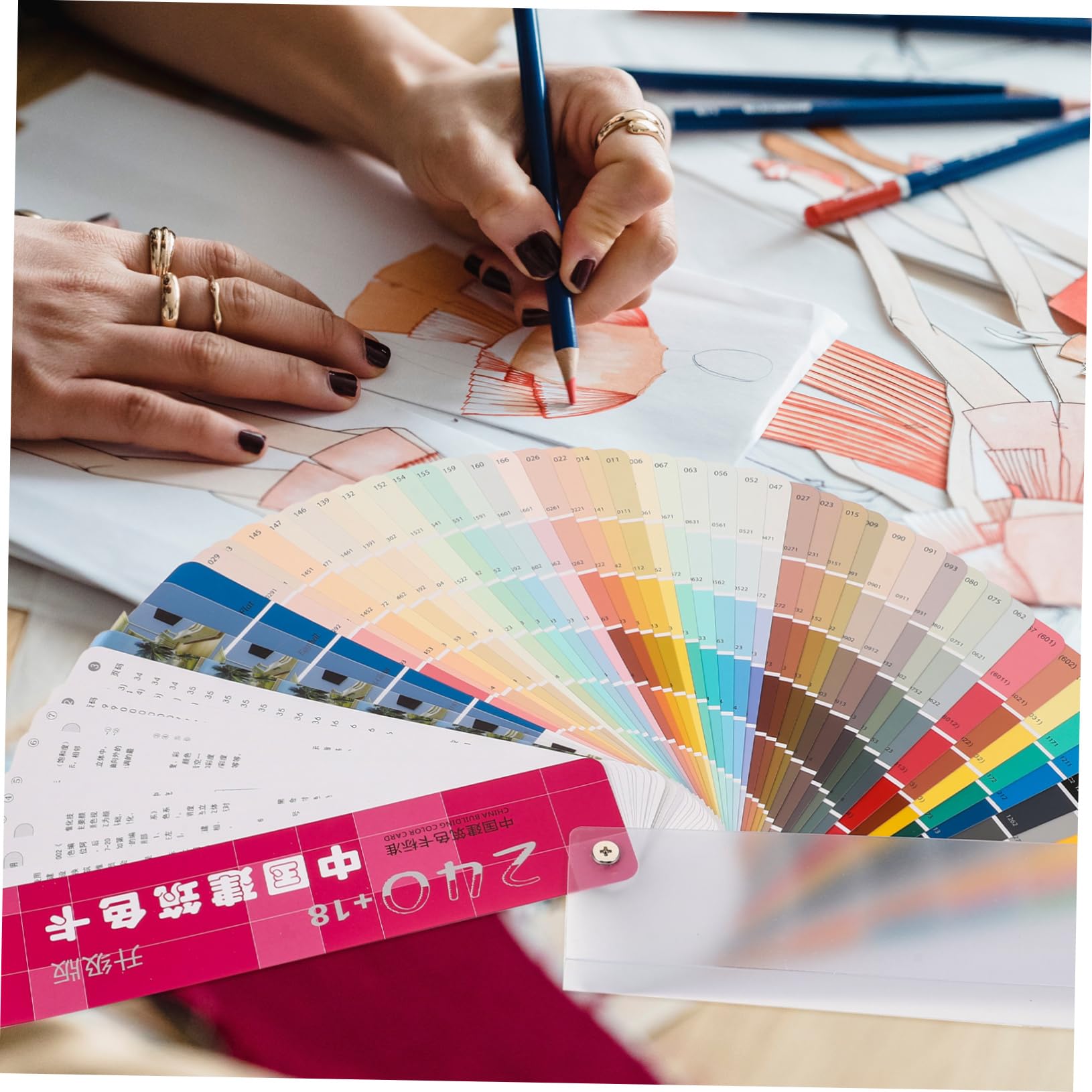 ETHZZLE 258 Color Paint Chip Fan Deck Paint Color Matching Tool for Art Students and Professionals