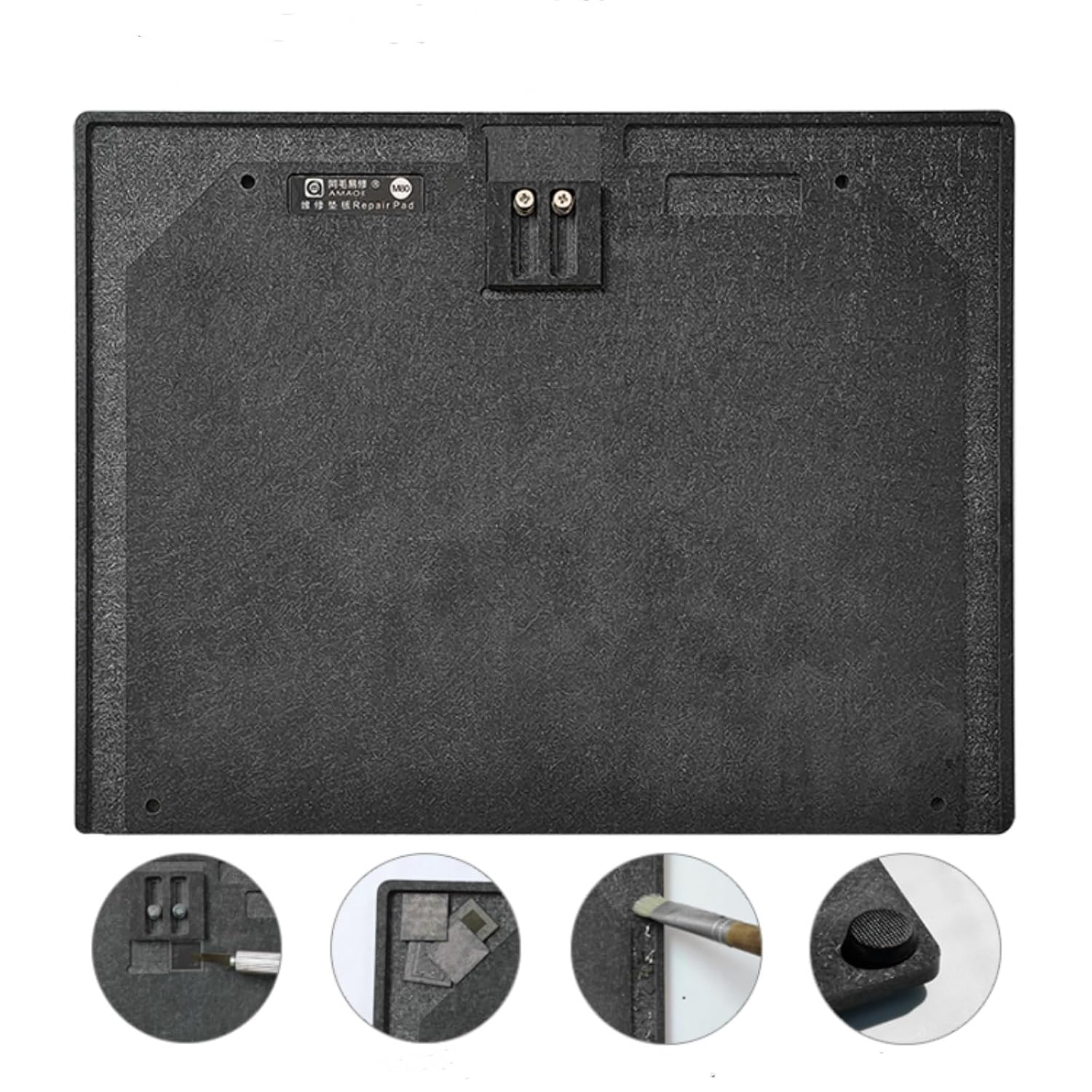 Amaoe M80 Repair Work Pad,Suitable for Mobile Phones Computers Devices Synthesizing Stones Repair Pad,Removing Glue from IC Chips,Protecting Desktops,&Preventing High Temperatures from Guns Chip