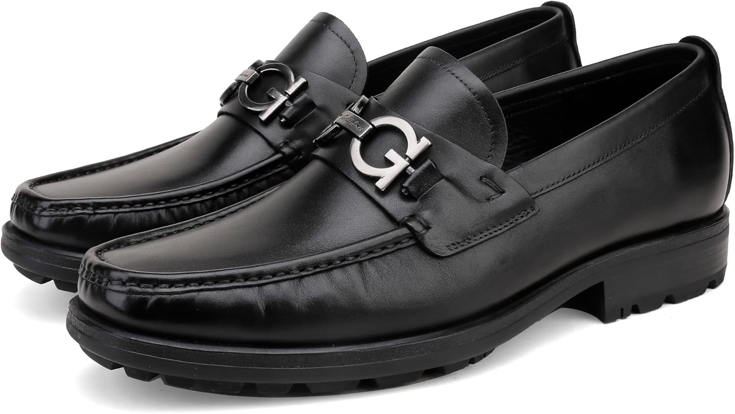 Men's Luxury Coffee Leather Penny Loafers, Classic Fashion Handmade Dress Shoes Casual Slip-on Loafer for Mens - Image 7