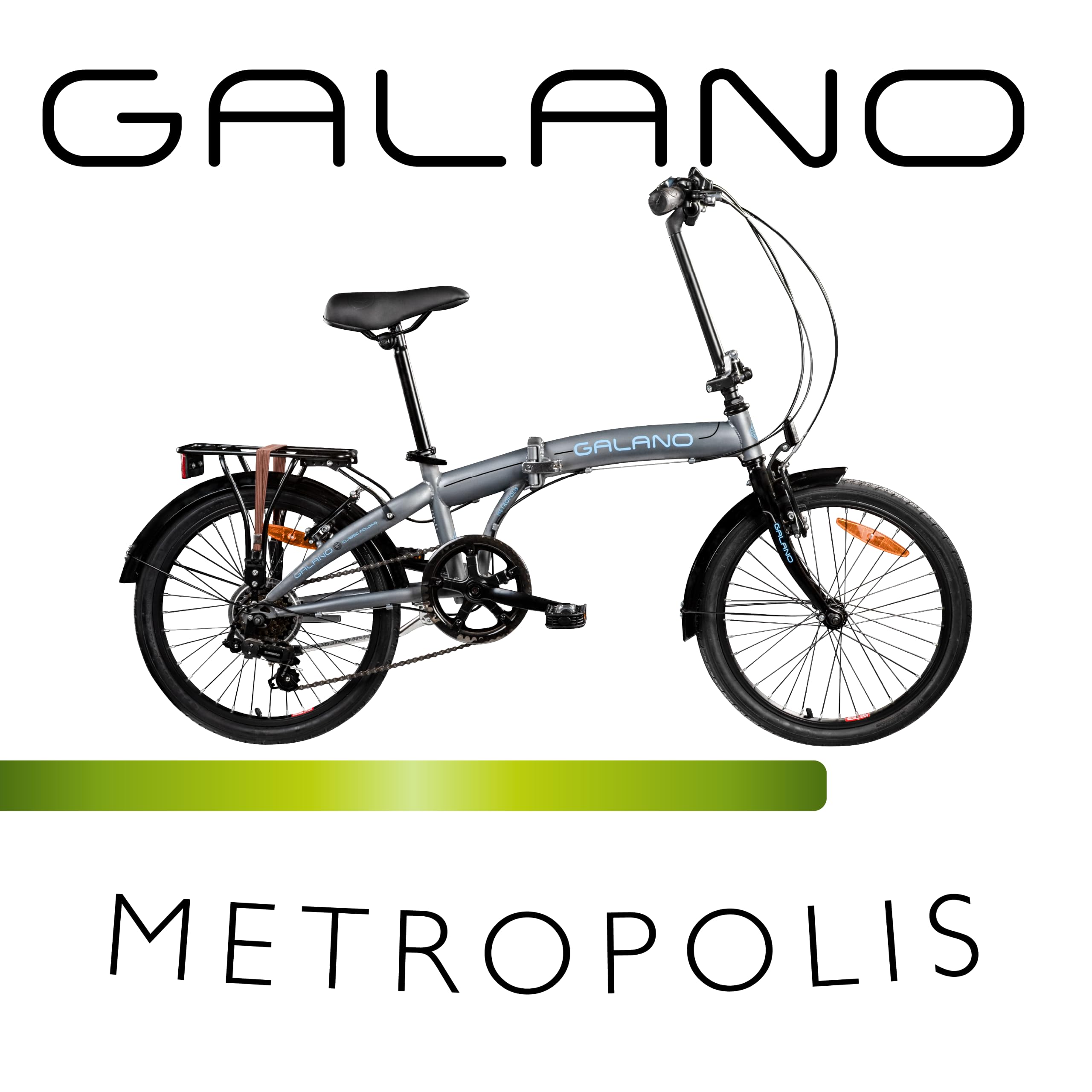 galano citybike Metropolis Folding Bike Adult 155-180 cm 6 Gears Bicycle V-Brakes Pannier Rack Folding Bicycle City Bike (Grey/Blue) Sports & Outdoors cat:ready-to-soap Color:Gray Hackfleisch und Co.: Welche