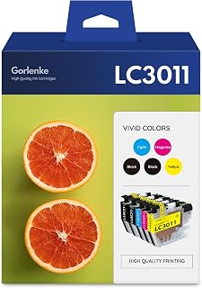 LC3011 LC-3011 Ink Cartridge Color Combo Pack High Yield Replacement for Brother LC3011BK LC3011C LC3011M LC3011Y MFC-J491DW J497DW J690DW J895DW Printer (2Black 1Cyan 1Magenta 1Yellow)