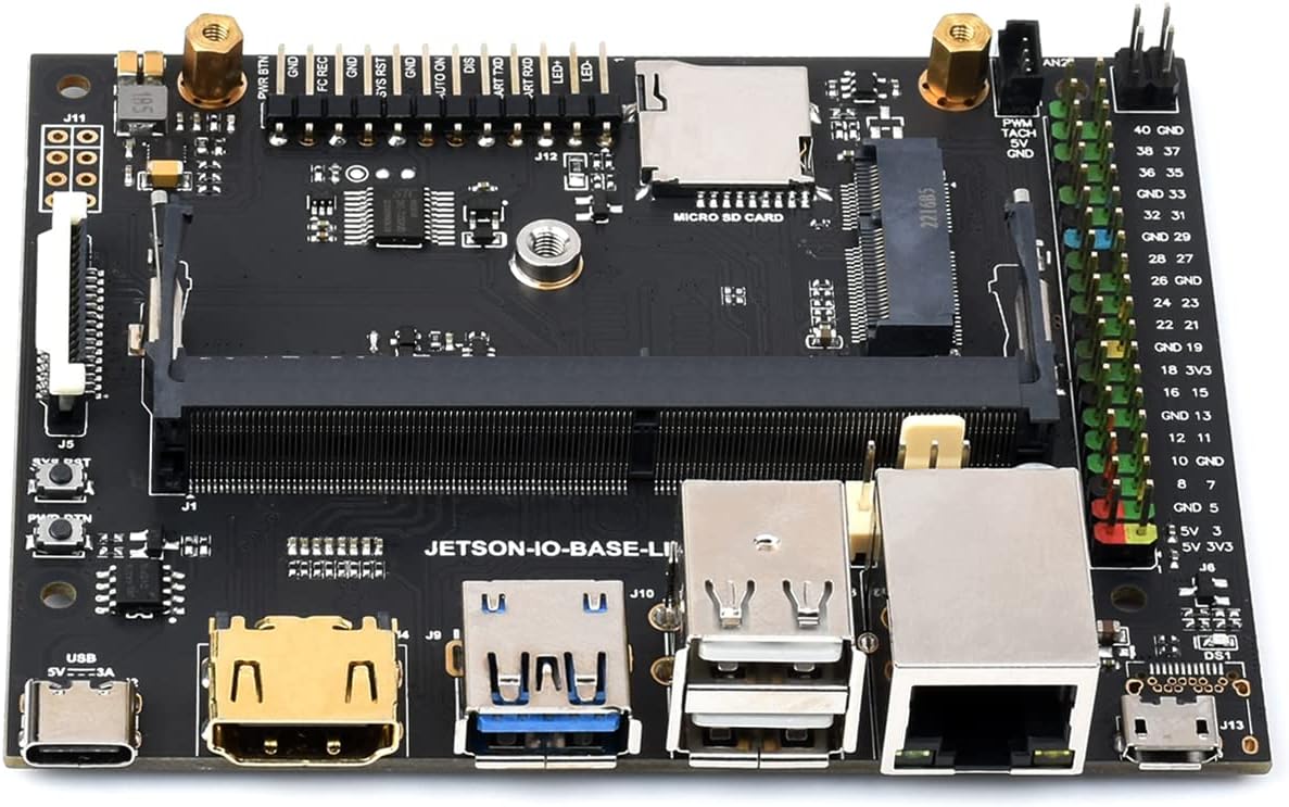 Waveshare Jetson Nano Development/Expansion Kit Lite Version, Optional Jetson Nano Core Module, with 7-inch IPS Touch Screen
