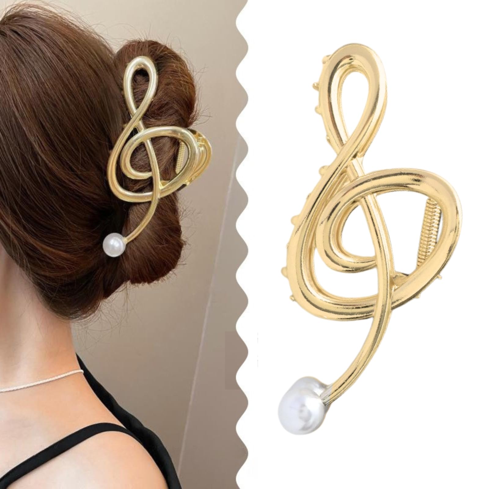 Amazon.com : Music Note Hair Clips Large Metal Hair Claw 