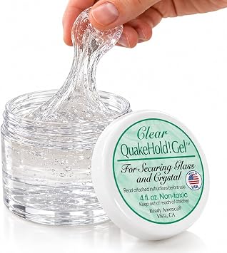 Quakehold! 22111 Gel for Glass and Crystal, Clear, 4oz