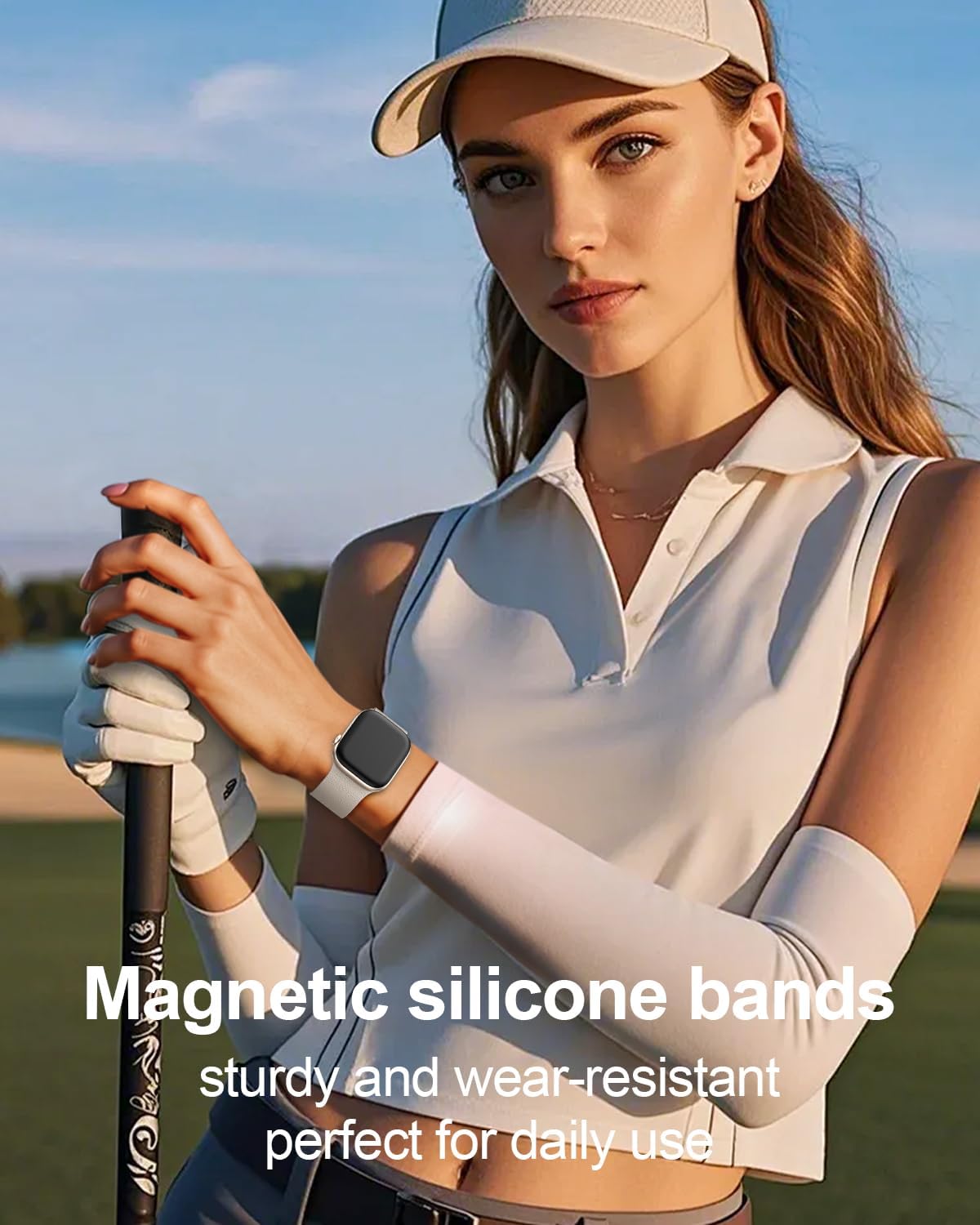 Magnetic Silicone Band for Apple Watch Bands 38mm 40mm 41mm 42mm Women Men