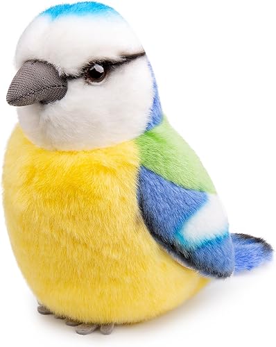 Miniatura 2 de Tiny Heart Juguete de peluche de pájaro de teta azul de simulación, realista, 5.51 pulgadas, suave y lindo para niños y niñas, regalos para