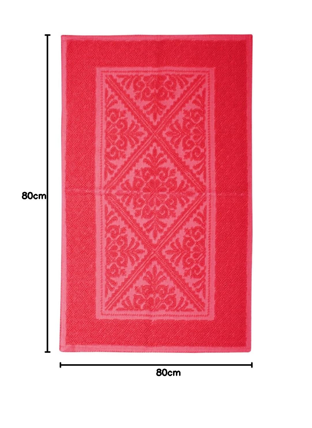 Badteppich-Set Sardo Tris 3-teilig Dusche Bidet Water Baumwolle (rot)