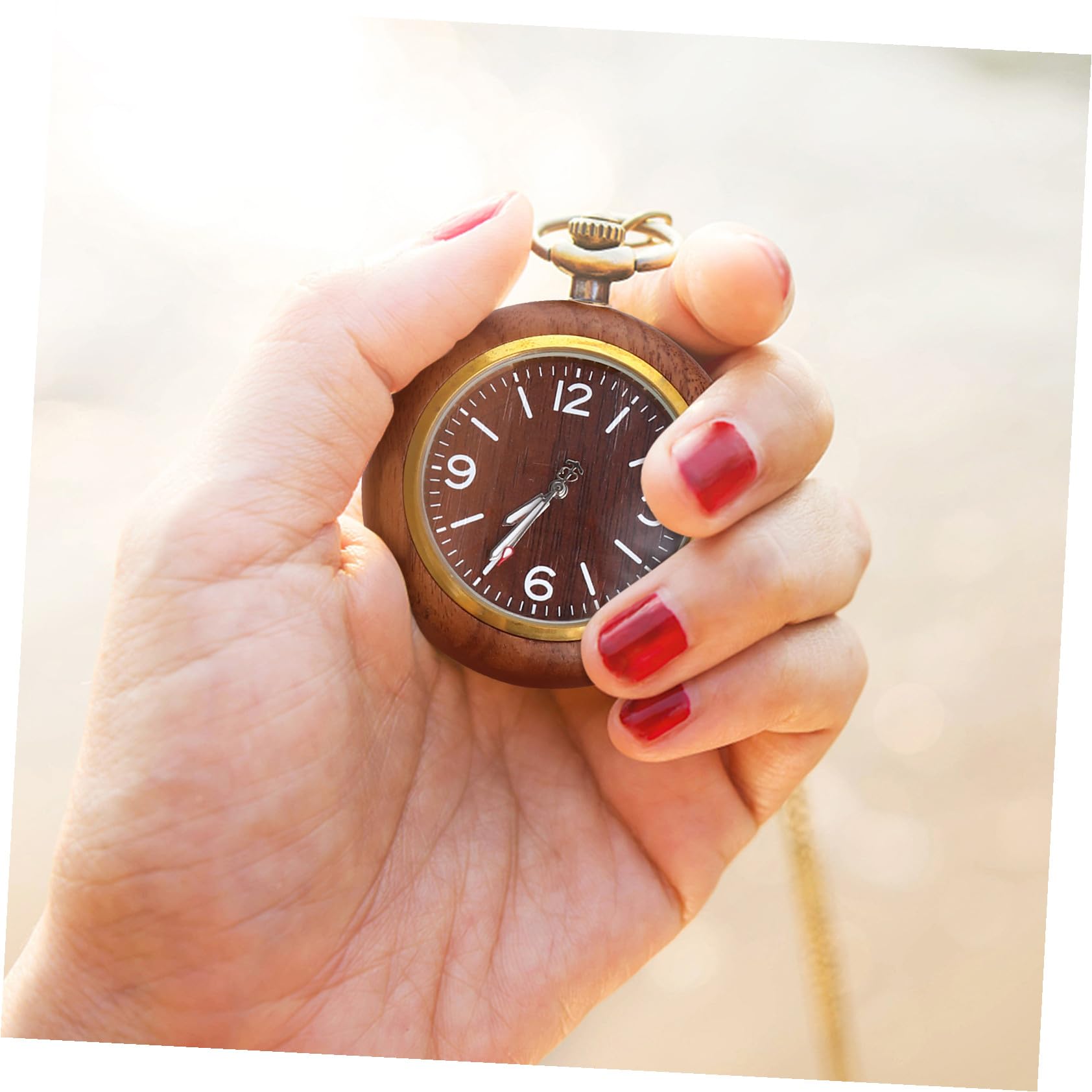 HOMSFOU Reloj de Bolsillo Antiguo Movimiento de Cuarzo Estilo Vintage para Disfraz y Uso Cotidiano
