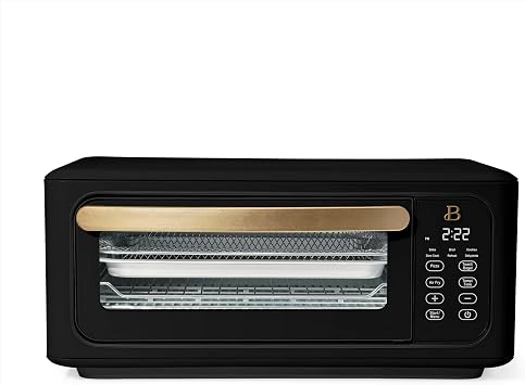 Infrared Air Fry Toaster Oven 9 Slice, 1800W Countertop Oven with Convection & Air Fry Functions, Digital Touch Display, Multi Cooking Modes for Baking, Broiling & Reheating Black Sesame