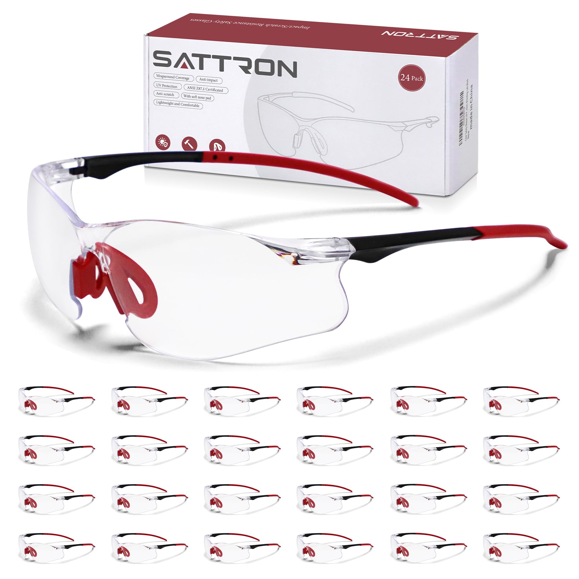 Clear Safety Glasses 3 Pack, Protective Eyewear UV Protection ANSI Z87.1, Safety Goggles Scratch & Impact Resistant, Eye Protection with Nose Pads for Men & Women Construction, Shooting, Lab Work — Amazon image 18
