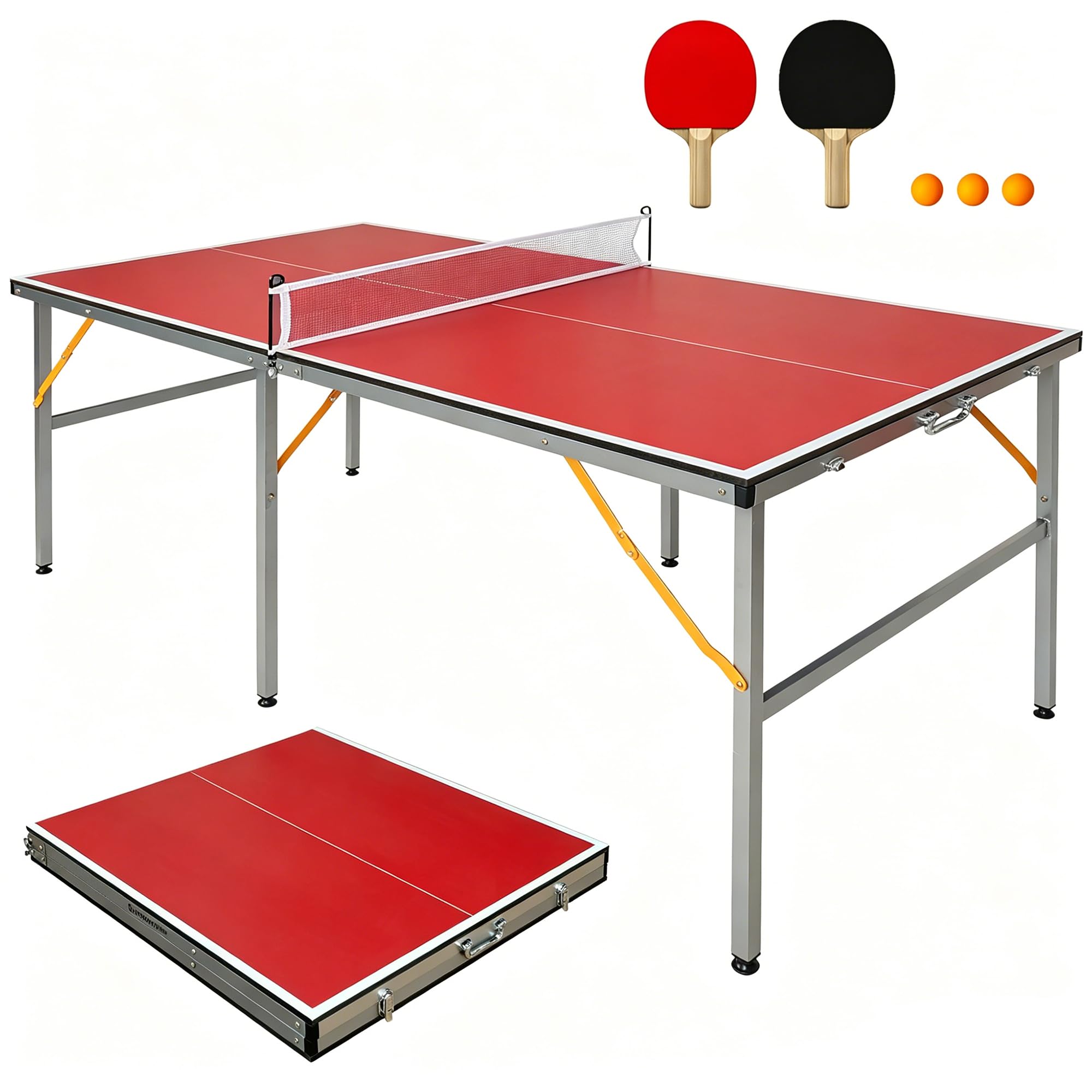 Tavolo da ping pong professionale pieghevole e mobile per interni ed esterni, modalità di riproduzione singola per competizioni di allenamento in famiglia