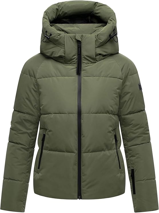 Navahoo Dames winterjas (XS-XXL) - gestikt, afneembare capuchon, 5 zakken - N067, XS