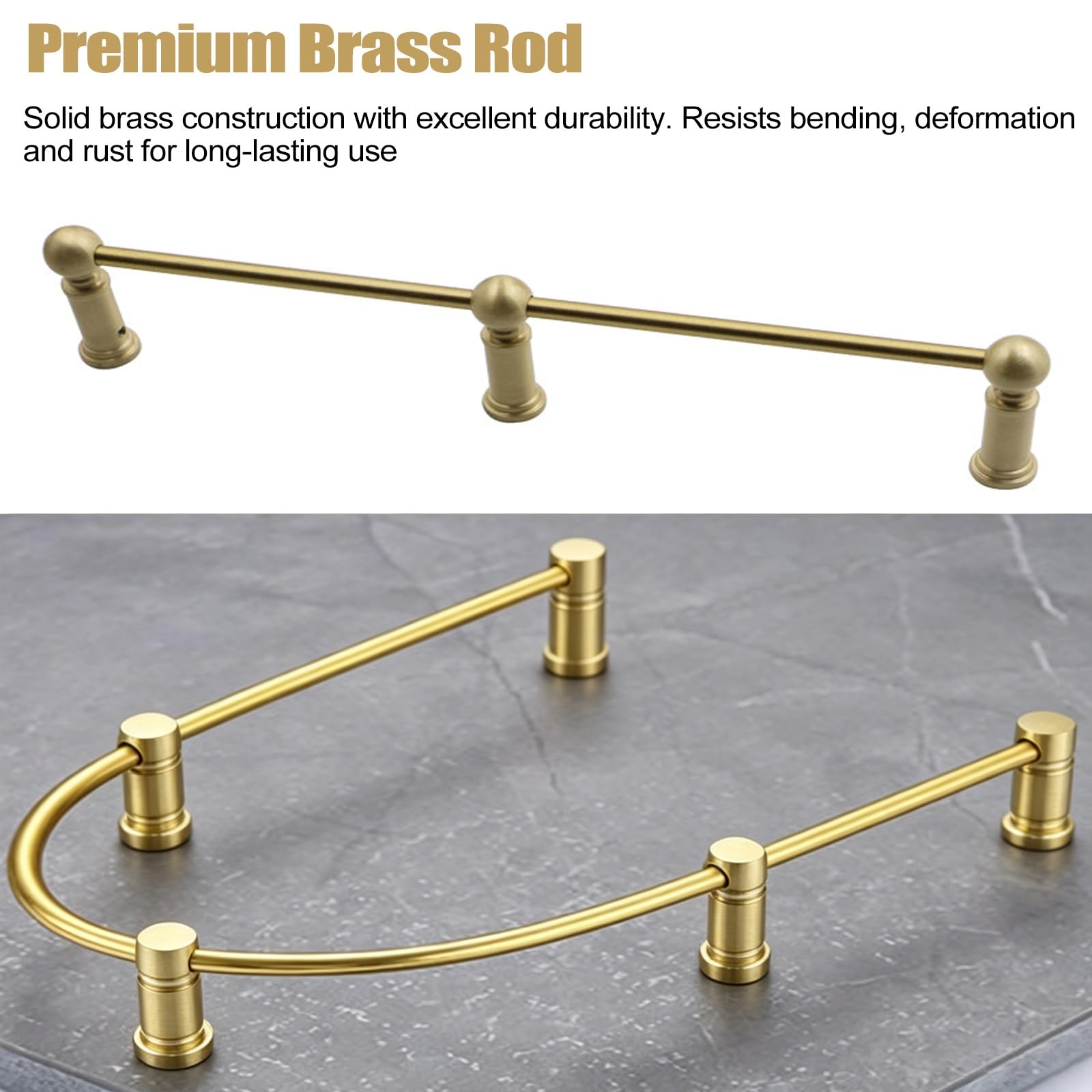 2 pezzi guida mensola ottone, barriera decorativa bagno