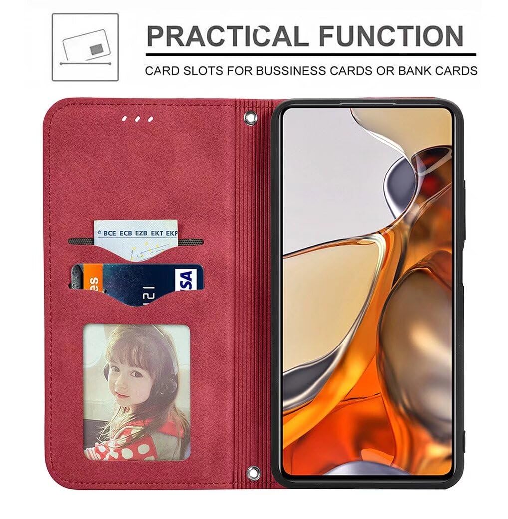 SEAHAI Cover per ZTE Blade A35e, Ultra Sottile Custodia Premium Pelle Portafoglio Kickstand Slot per Schede [Protezione RFID] PU/TPU Antiurto Flip Cover Case - porpora