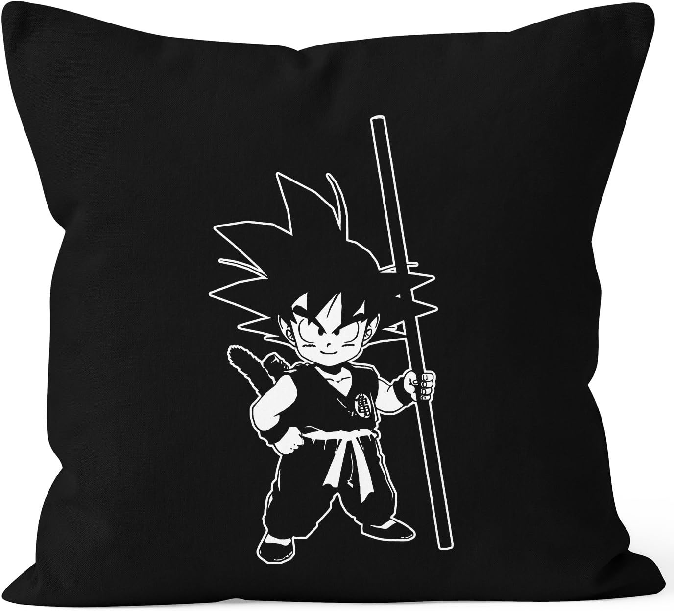 MoonWorks® cushion cover with the motif - Son Goku, Saiyajin super child, Dragon Ball Z, 40 cm x 40 cm, Son Goku Child schwarz, One size