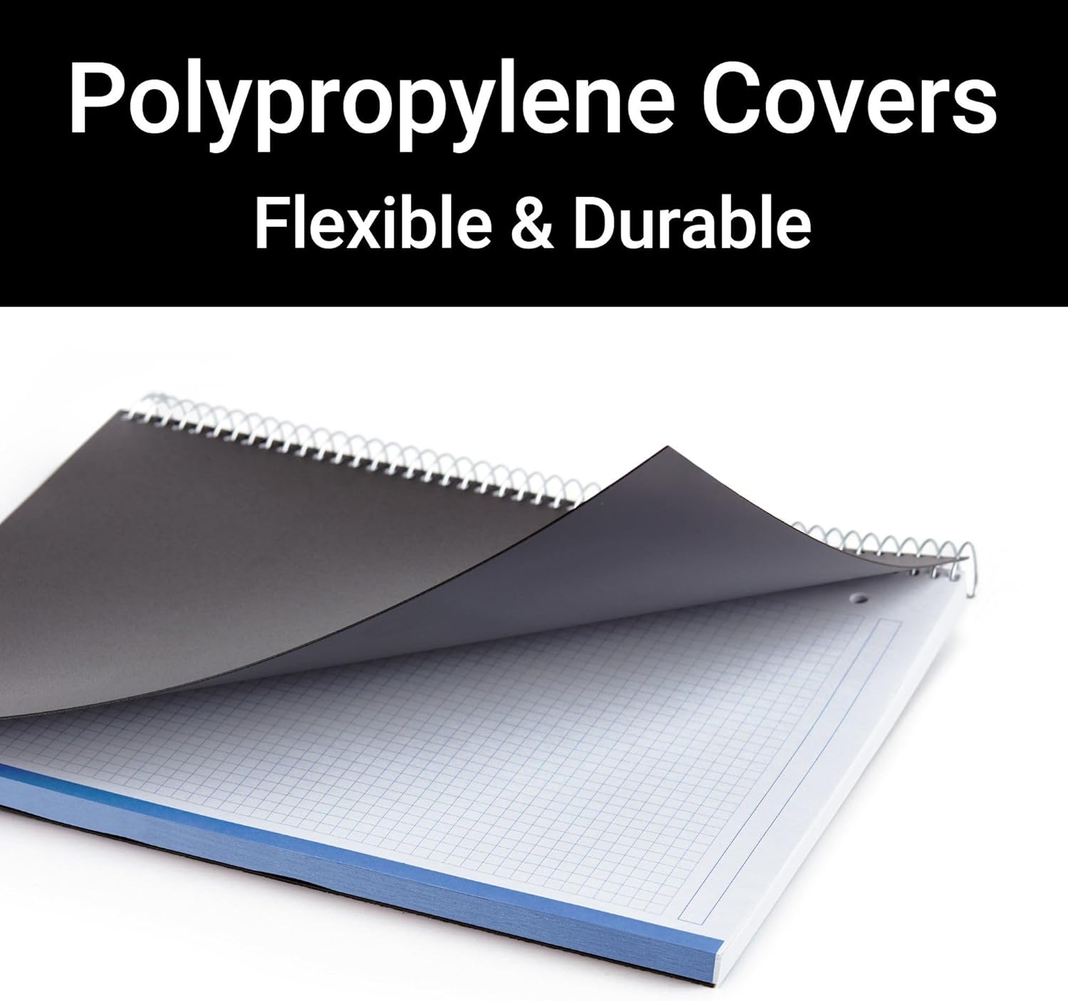 Miquel Rius Case of 10 M Original 1 Subject Notebooks, Lined 11" x 8.5", 80 Sheets Heavyweight Paper, Micro-Perforated & 3-Hole Punched, Black/Red Poly Cover