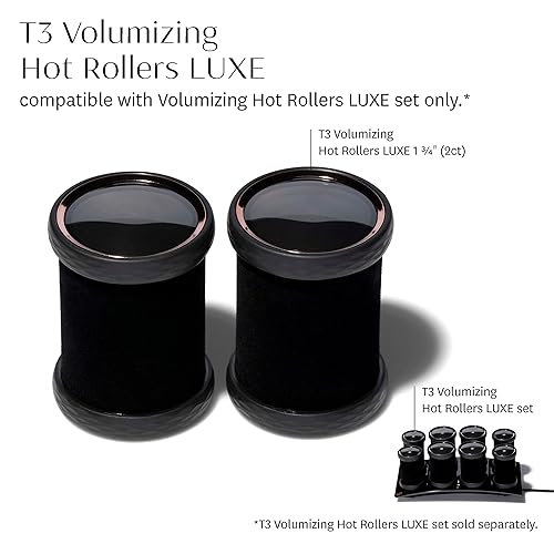 Miniatura 2 de T3 Volumizing Hot Rollers LUXE (2 ct.) for Long Lasting Volume, Body & Shine  Compatible with T3 Volumizing Hot Rollers LUXE Set only