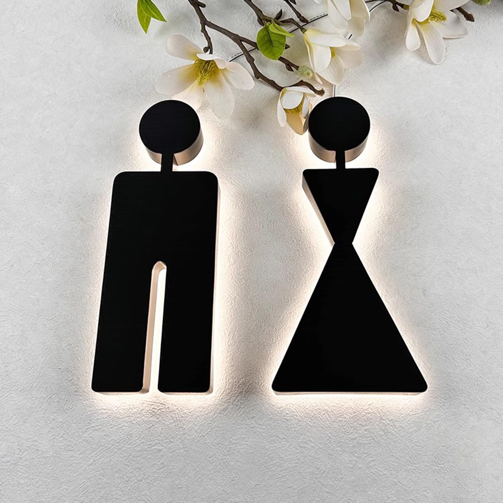 Letreros de aseos para bar y centro comercial carteles decorativos de baño para pared