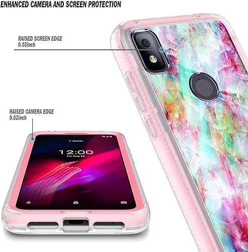 Miniatura 3 de NZND Funda para T-Mobile REVVL 4 con protector de pantalla integrado, protección de cuerpo completo a prueba de golpes, resistente a los impactos,