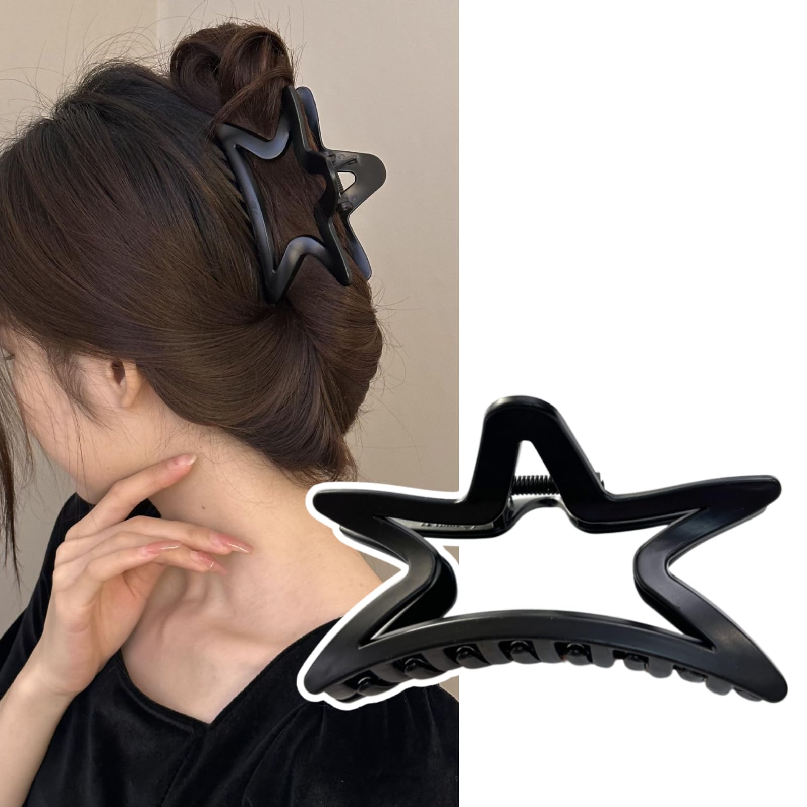 Amazon.co.jp: MILANA ヘアクリップ 大きめ 星のヘアクリップ バレッタ