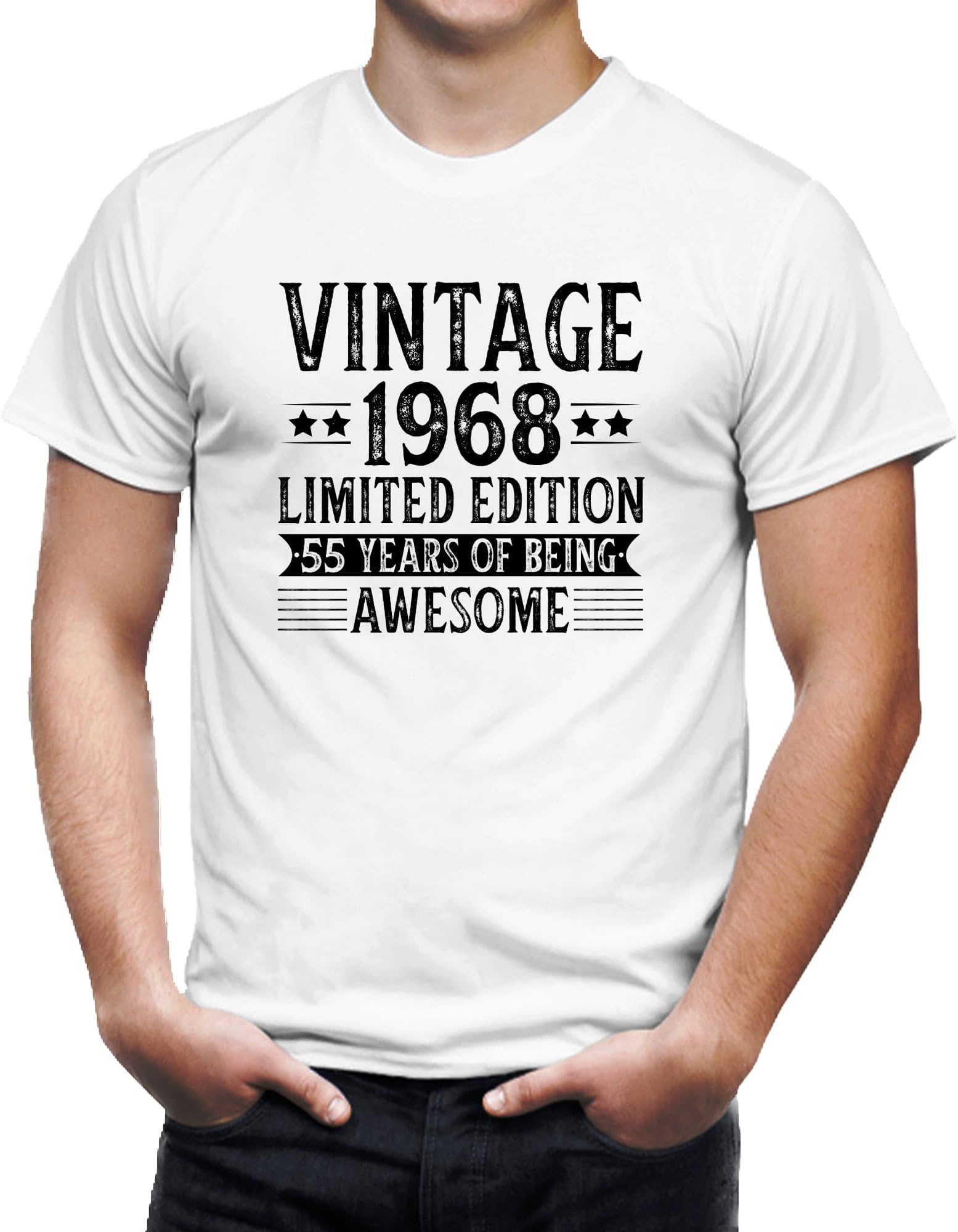 Seek Buy LoveVintage 1968 Limited Edition T-Shirt, 55 Years of Being Awesome Tee, Retro Birthday Gift
