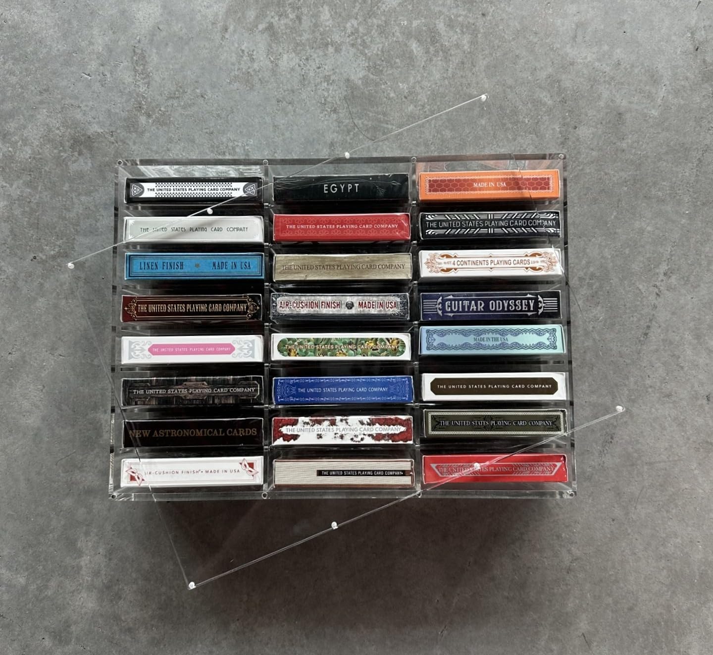 24 Deck Playing Card Display Case with Lid - Show Your Favorite Decks in Style!