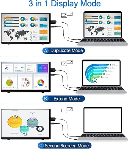 Miniatura 4 de Pantalla Raspberry Pi de 7 pulgadas, monitor HDMI de 800 x 480, pantalla LCD, mini monitor pequeño para Raspberry Pi 432ZeroBB+ Win111087 (no